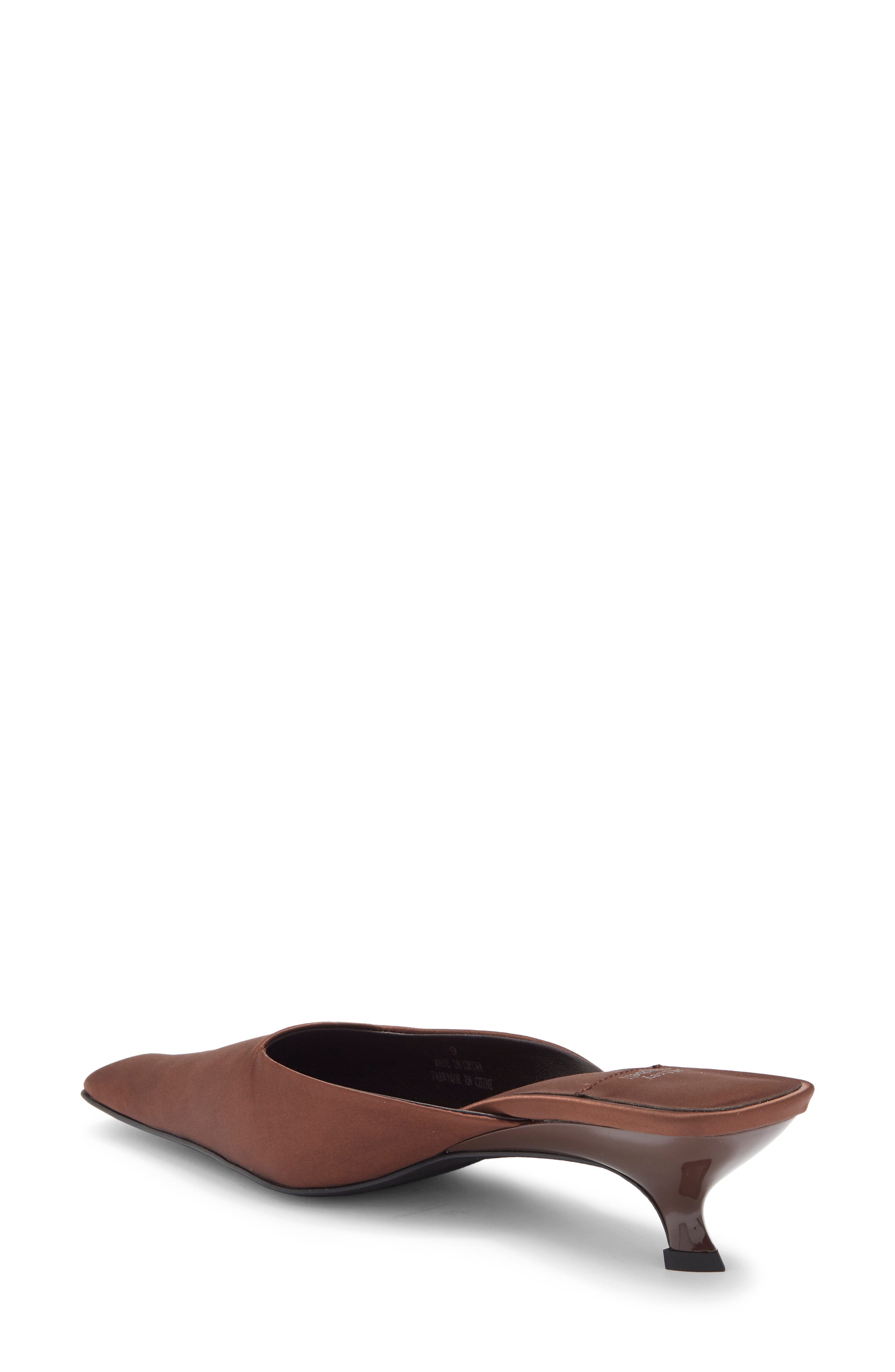 Esmerelda Square Toe Mule, Alternate, color, BROWN SILK