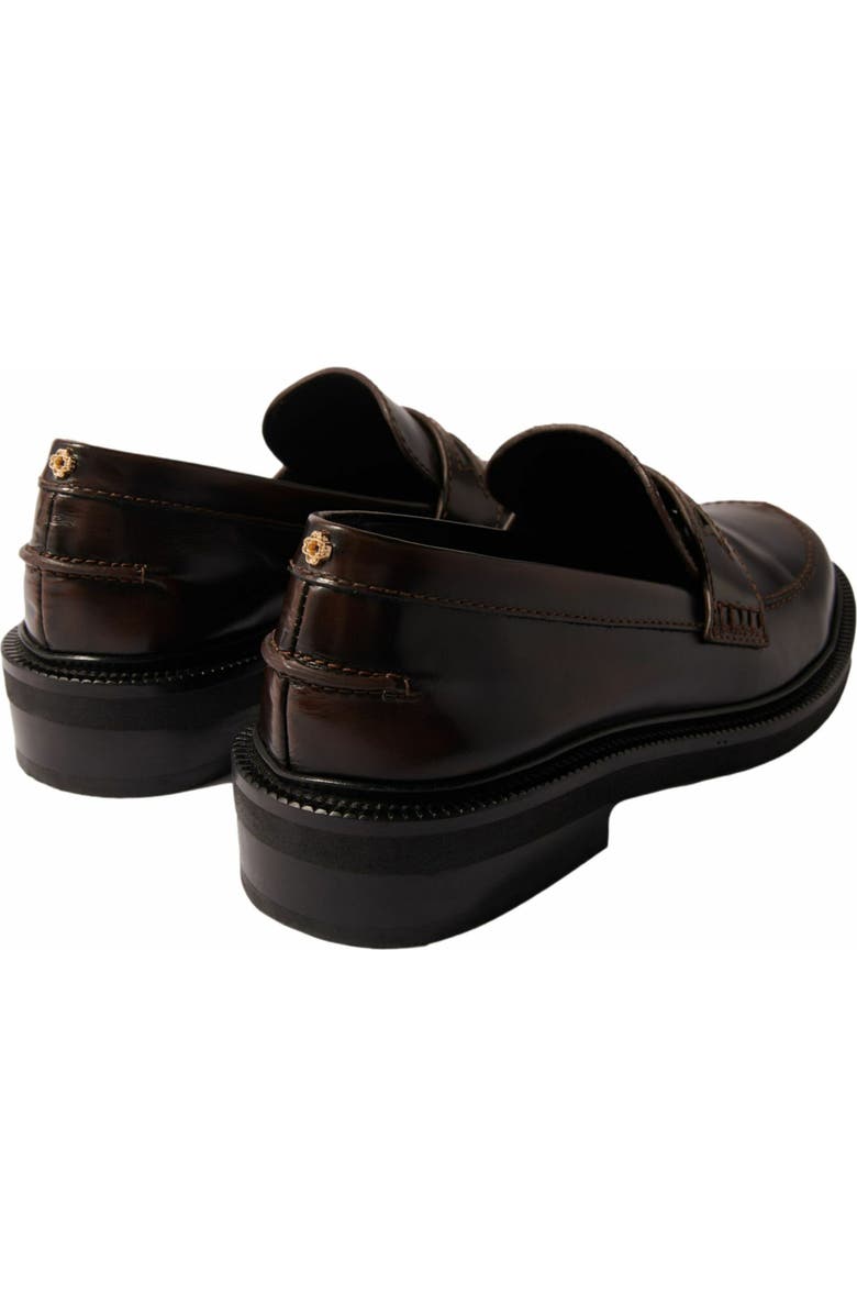 maje Brushed leather loafers, Alternate, color,