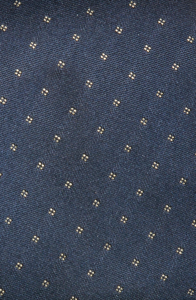 Canali Gold Microdot Silk Tie, Alternate, color, Navy