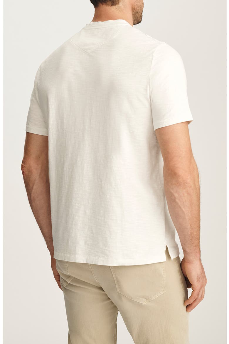 Short Sleve Slub Cotton Henley, Alternate, color, ANTIQUE WHITE