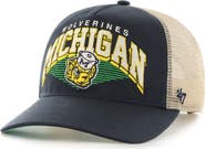'47 Men's '47  Navy Michigan Wolverines Pomona Mesh Hitch Adjustable Trucker Hat