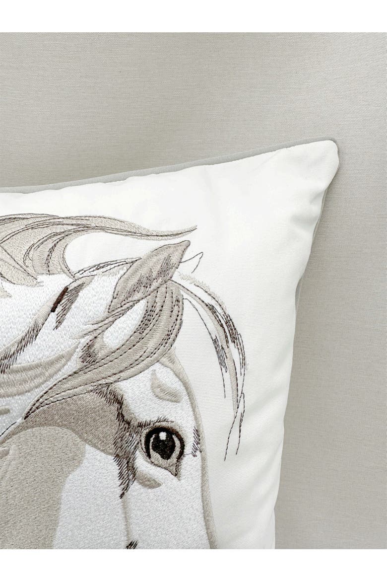 Head Strong Right Indoor/ Indoor/Outdoor Accent Throw Pillow, Alternate, color, Gray