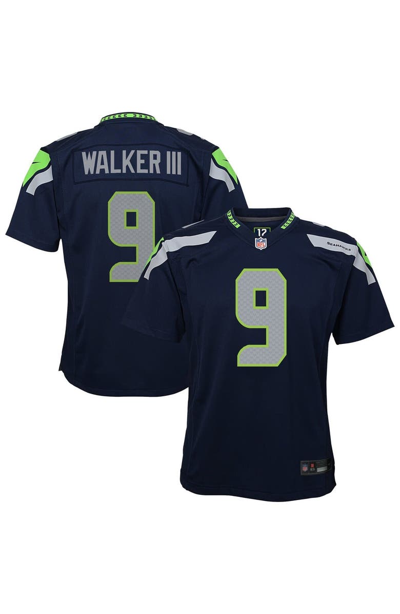 Nike Youth Nike Kenneth Walker III College Navy Seattle Seahawks Team Game Jersey, Alternate, color, College Navy
