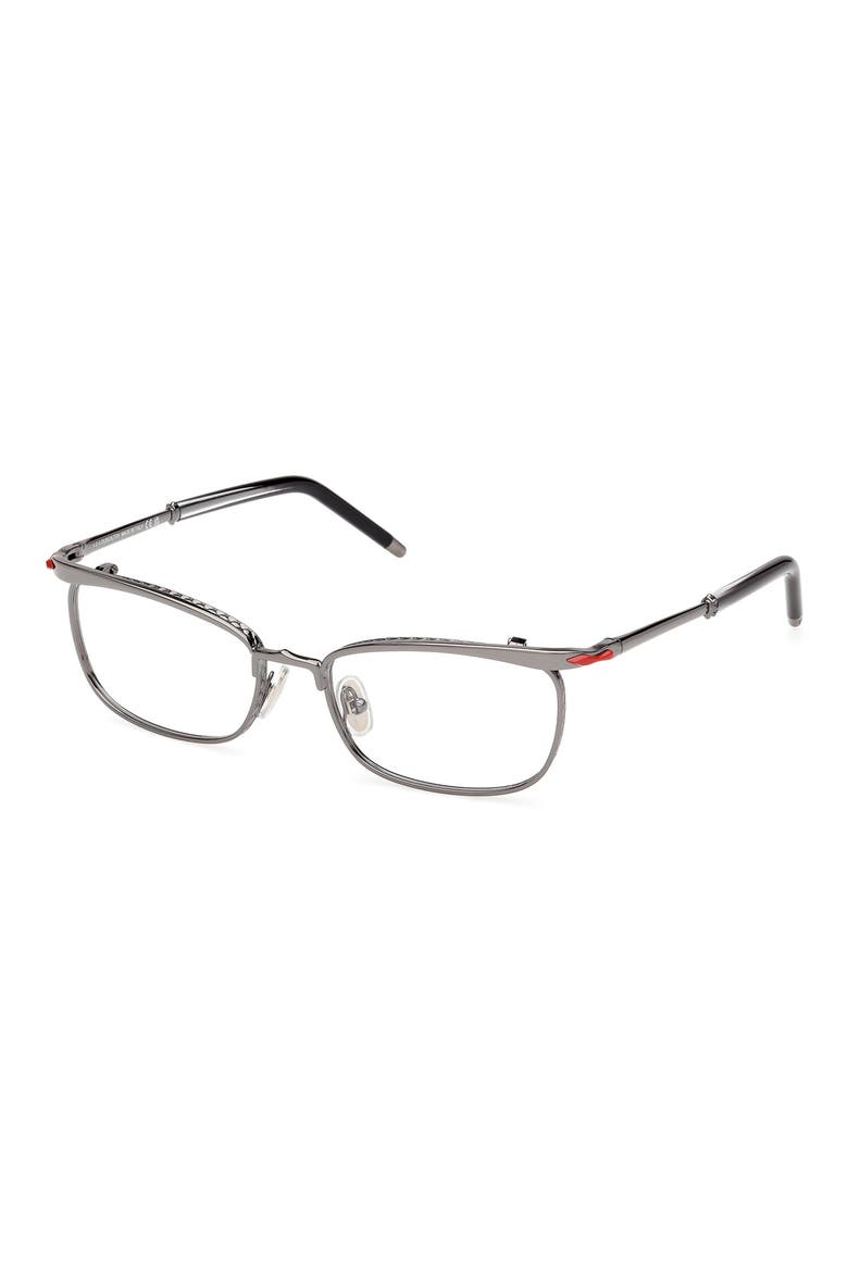 54mm Oval Optical Glasses, Alternate, color, GUNMETAL