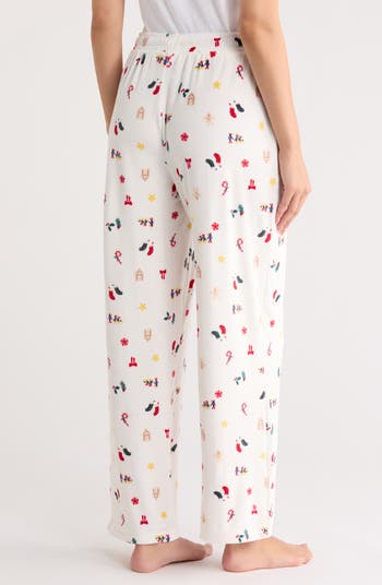 Fleece Print Pajama Pants