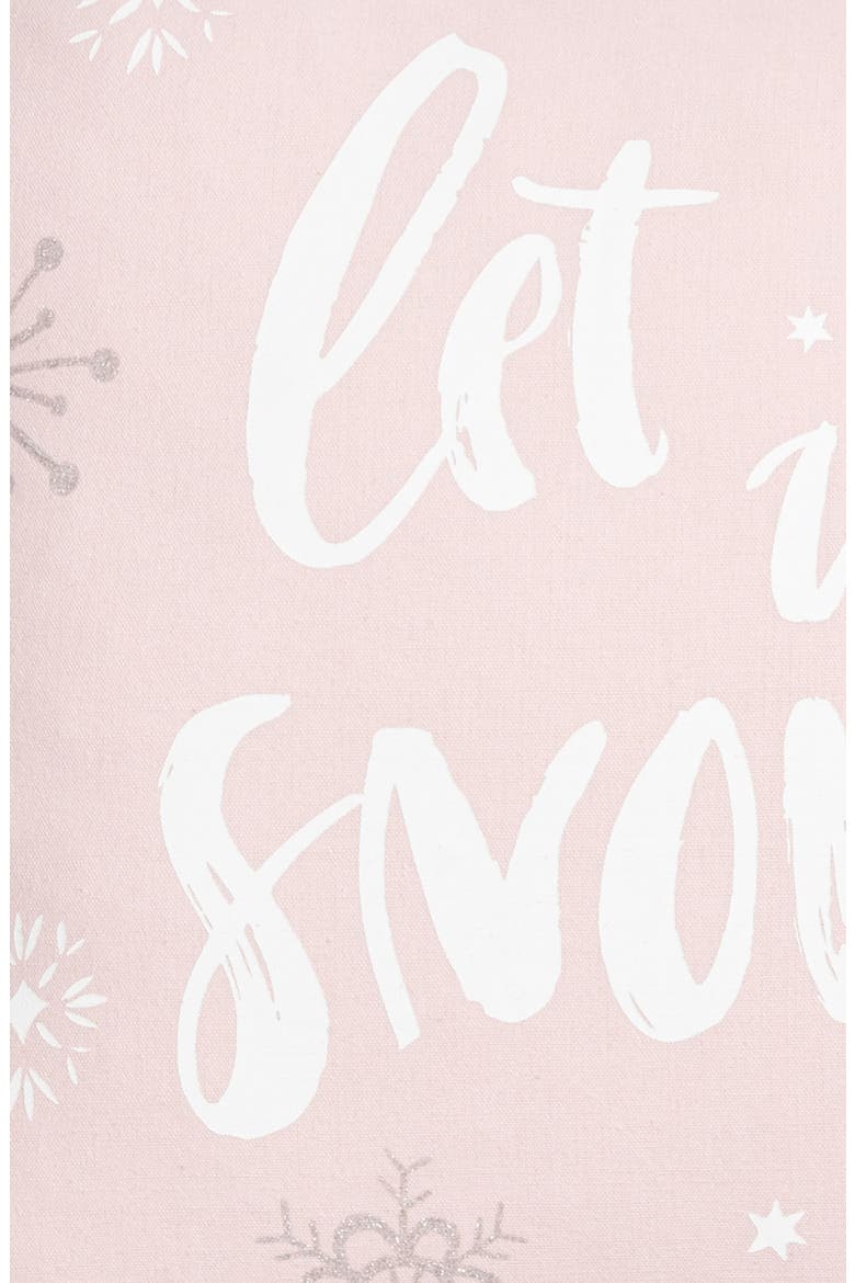 Let It Snow Pillow, Alternate, color, BLUSH