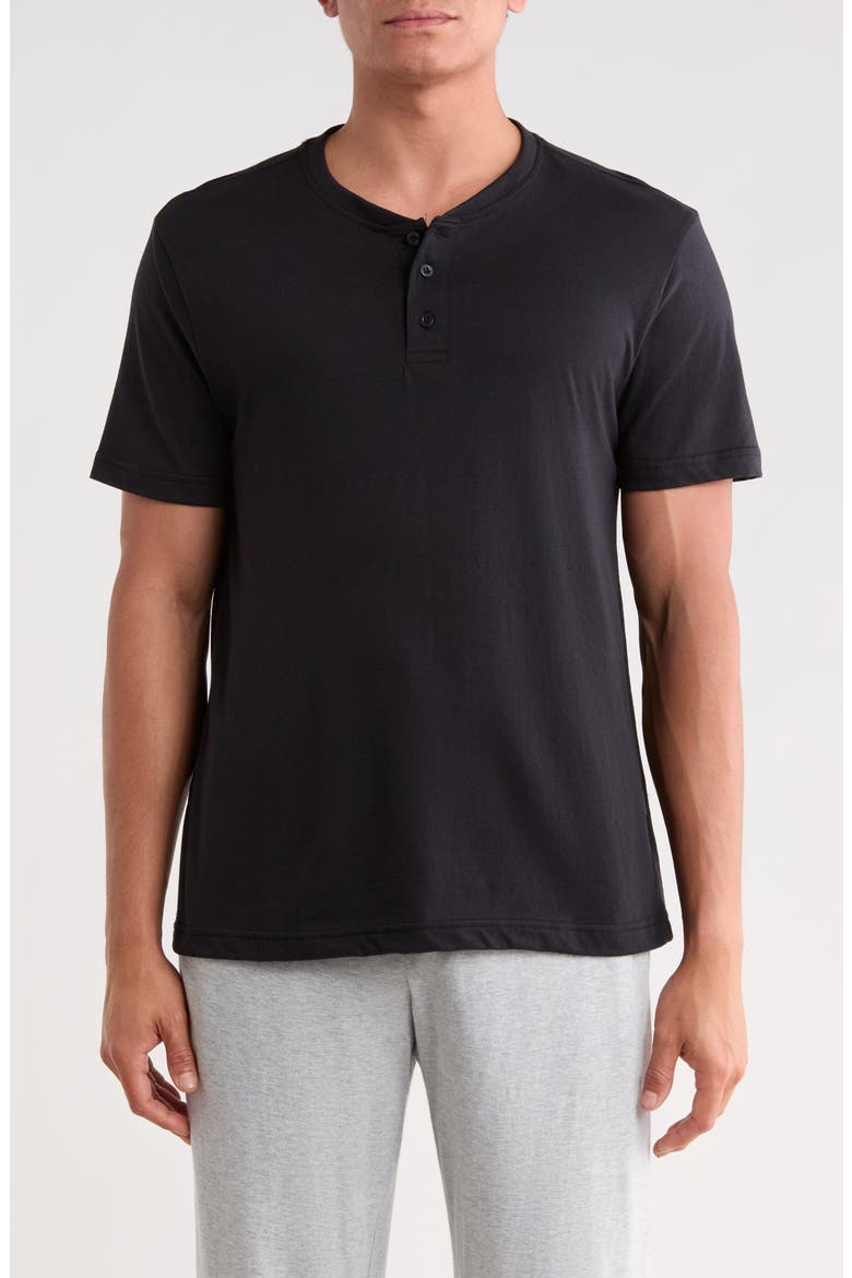 Jersey Henley T-Shirt, Main, color, BLACK