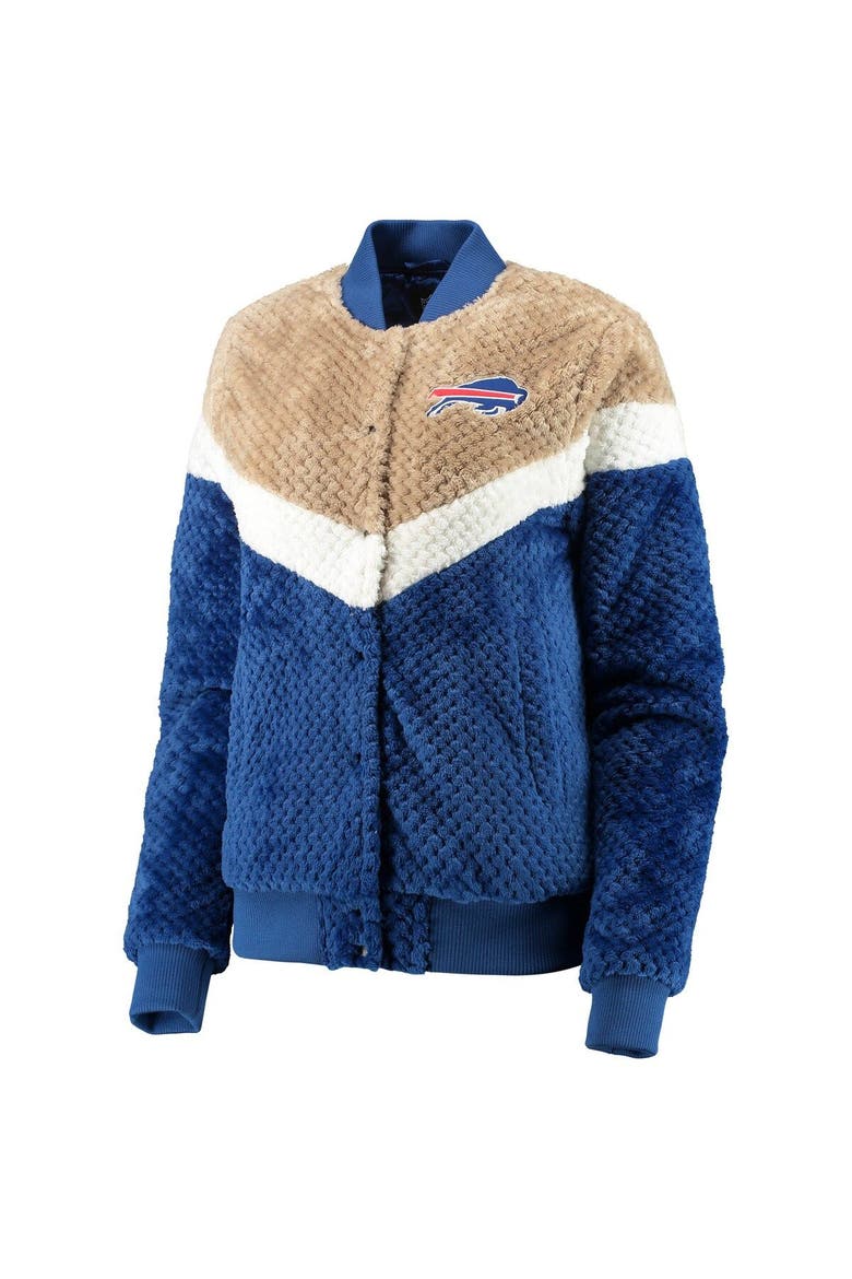 Women's G-III 4Her by Carl Banks Royal/Cream Buffalo Bills Riot Squad Sherpa Full-Snap Jacket, Alternate, color, Royal