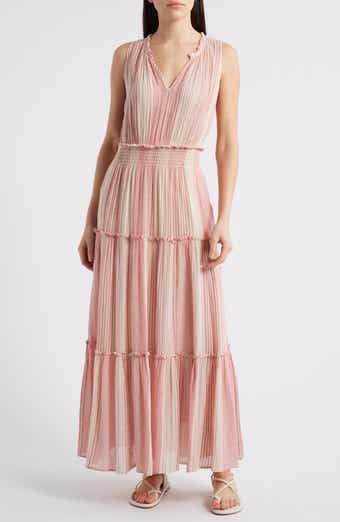 Rails Loulou Stripe Sleeveless Linen Blend Maxi Dress