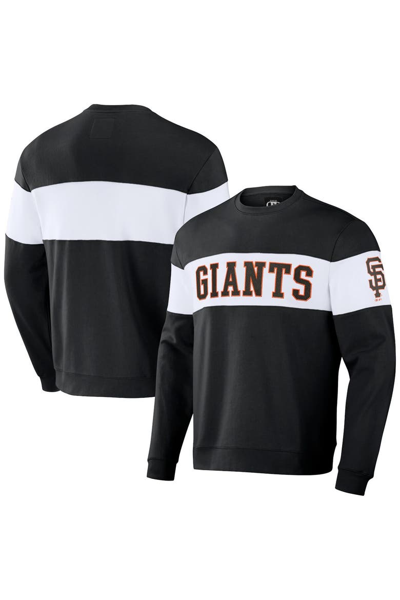 Men's Darius Rucker Collection by Fanatics Black San Francisco Giants Stripe Pullover Sweatshirt, Main, color, Black
