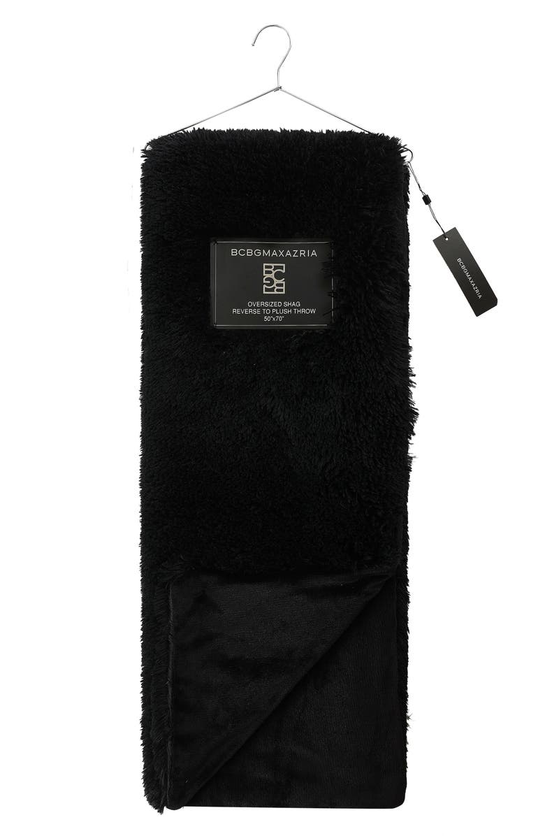 BCBG Faux Fur Throw Blanket, Alternate, color, 