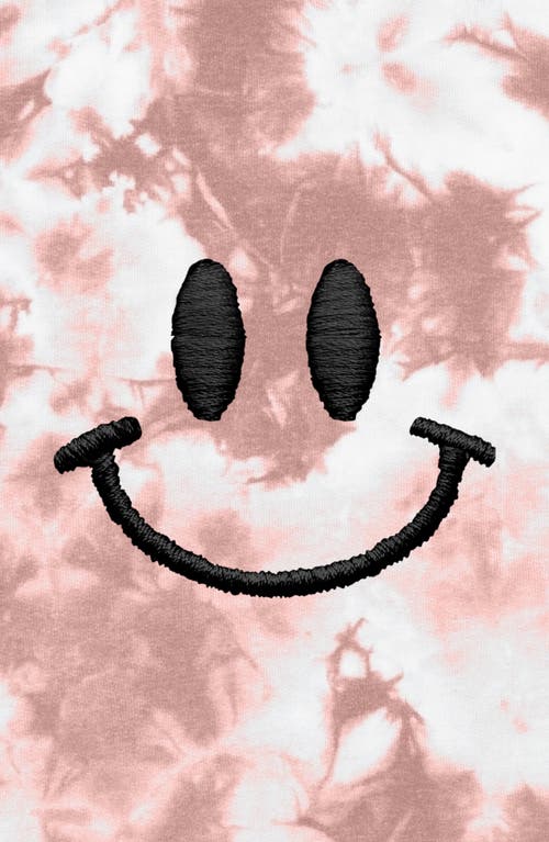 Dalix Smile Face Tie Dye Crewneck Sweatshirt In Tie Dye Copper