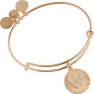 Alex and Ani Pave Starburst Texture Initial Bangle Bracelet