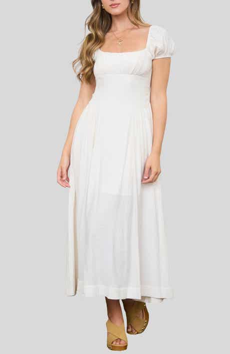 Blu Pepper Drop Waist Seam Midi Dress