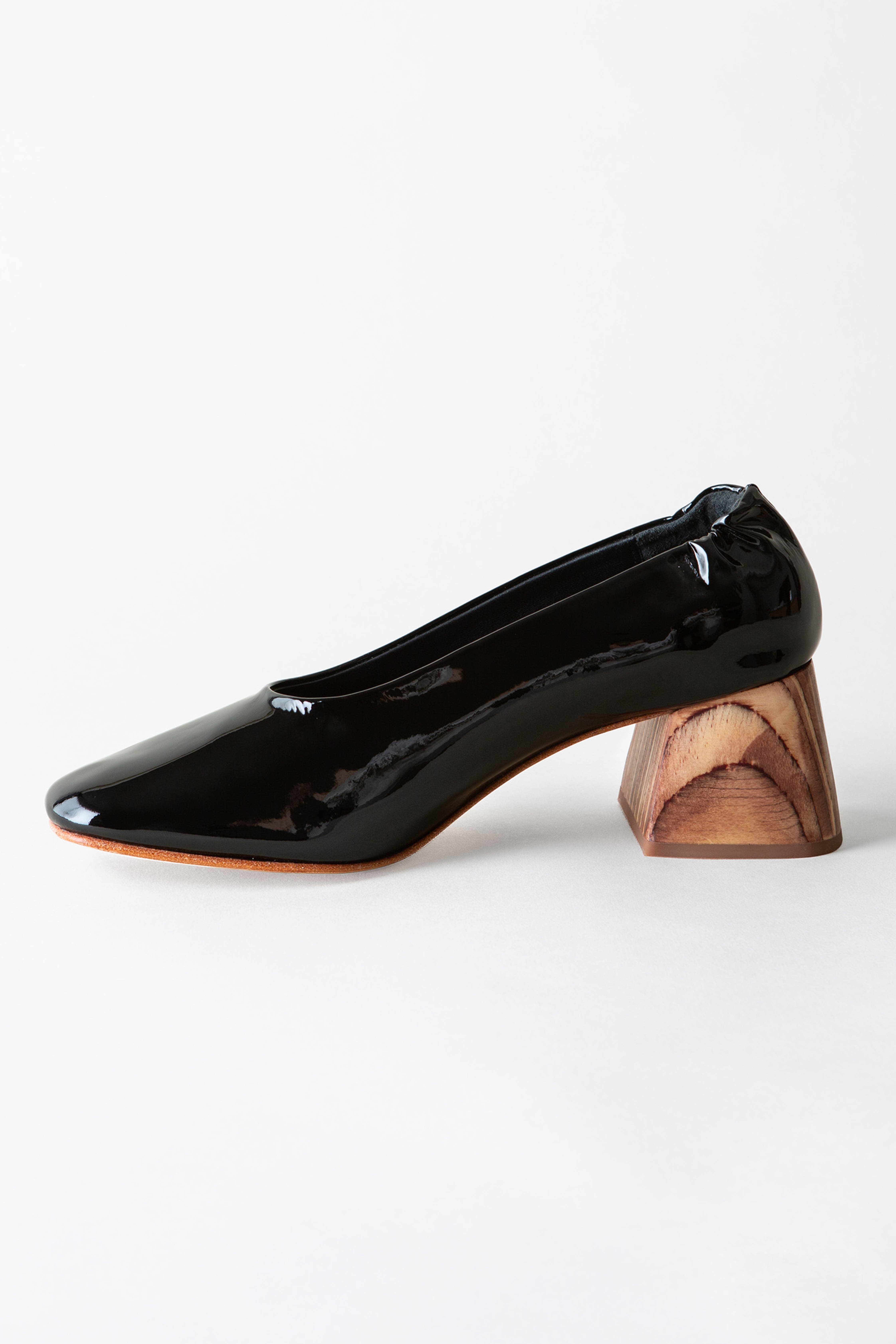 Mimi Block Heel Pump, Alternate, color, Coal Crinkle Patent