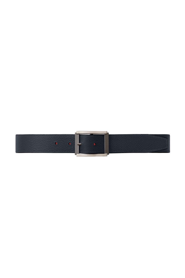 Le Délicieux Resersible Leather Belt, Main, color, Navy