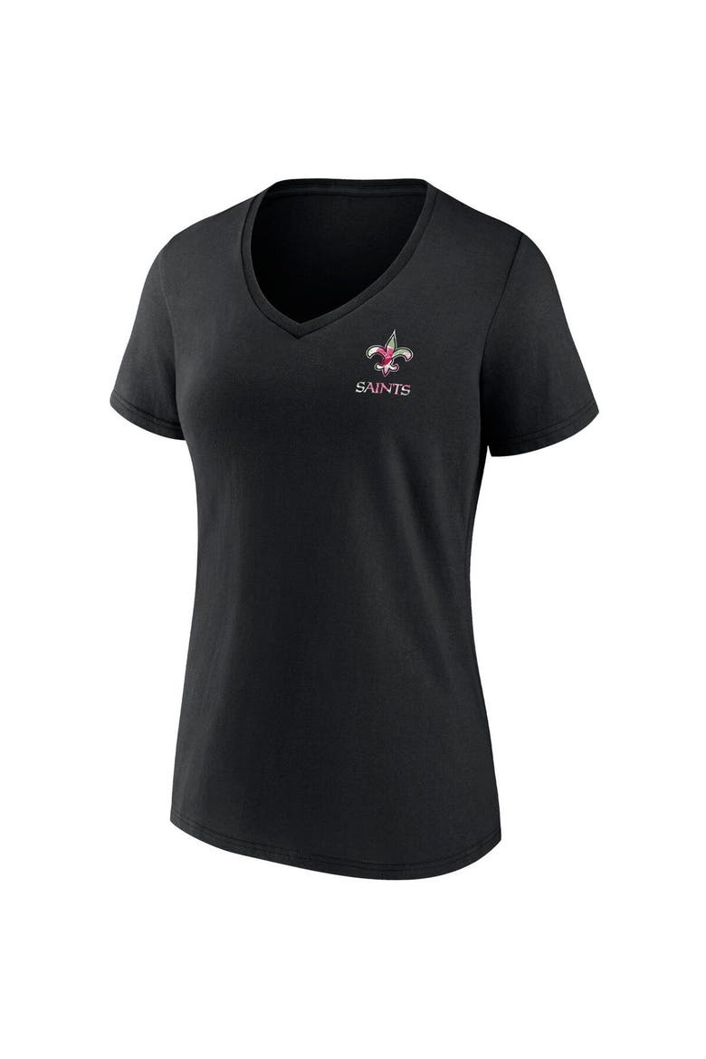 Women's Fanatics Branded Black New Orleans Saints Team Mother's Day V-Neck T-Shirt, Alternate, color, Black