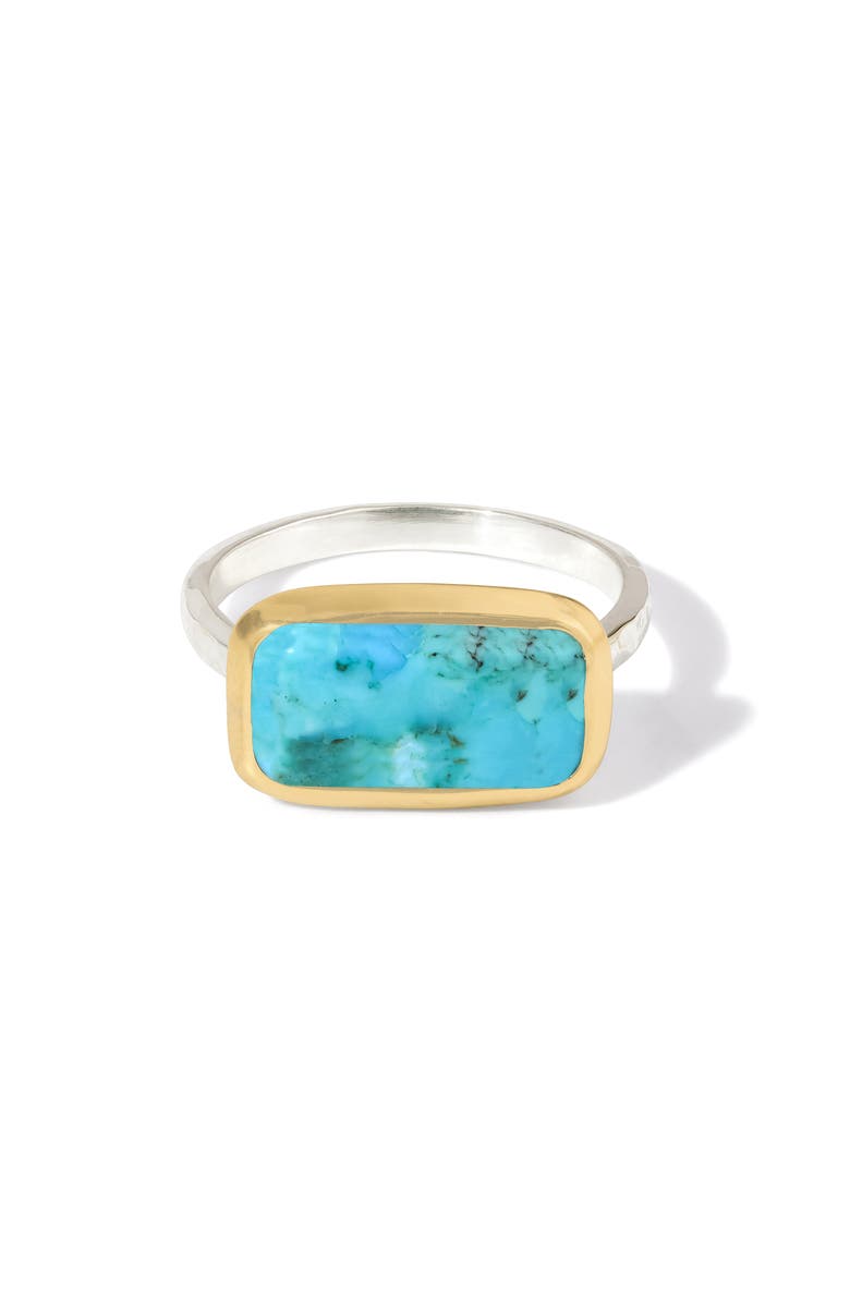 YS GEMS Two-Tone Semiprecious Stone Ring, Alternate, color, Turquoise Blue