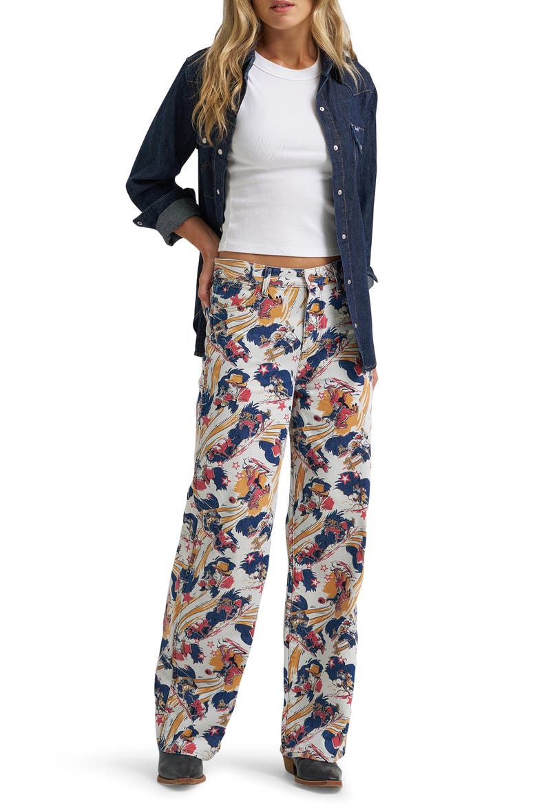 Loose Straight Leg Jeans, Alternate, color, HORSEPOWER