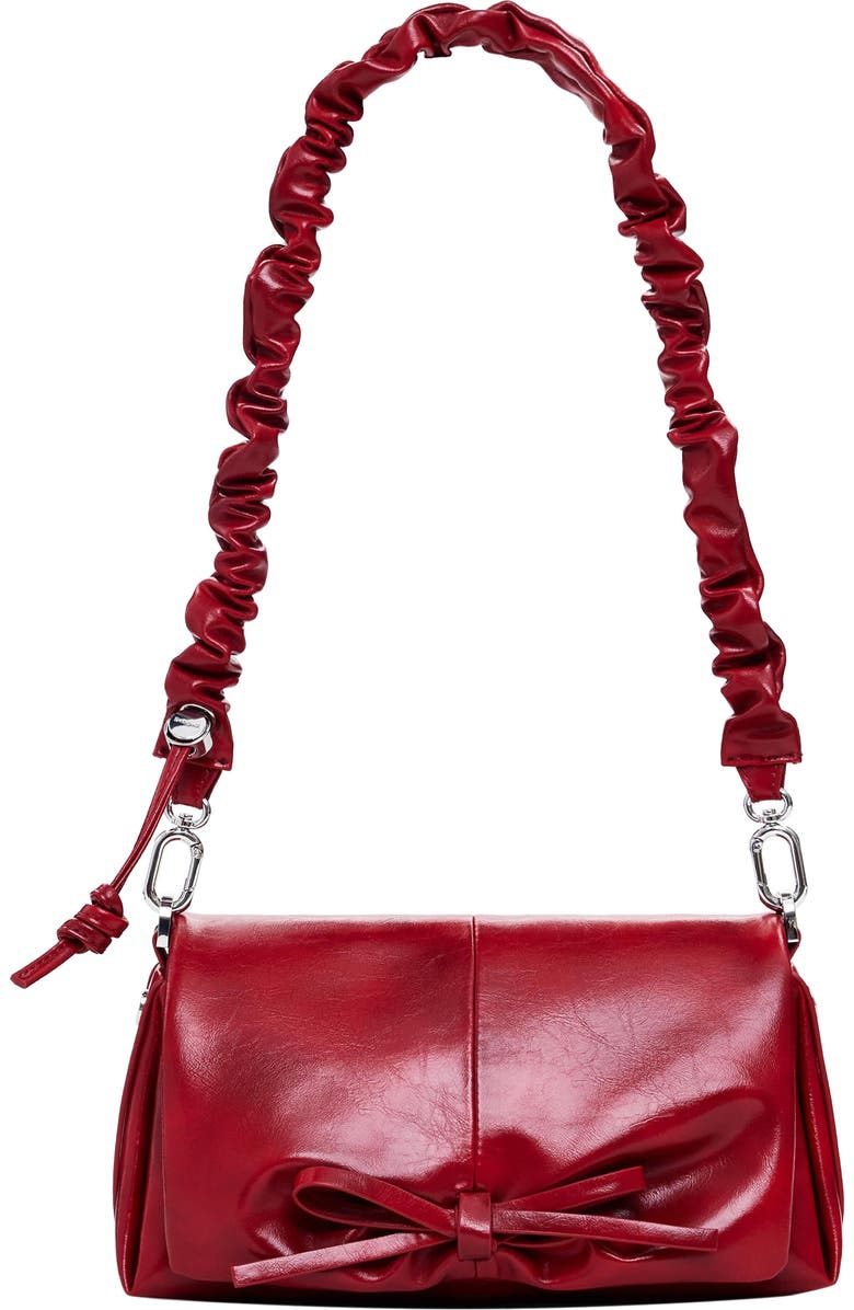 Desigual Faux Leather Crossbody Bag, Main, color, Red