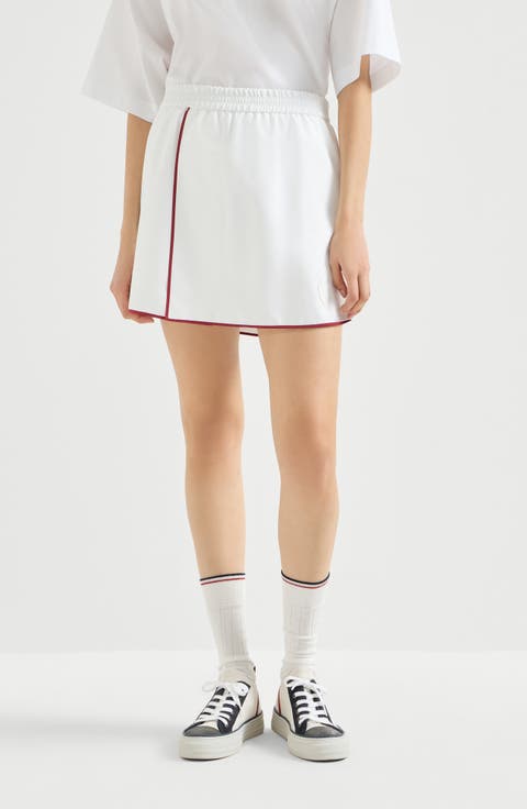 Mini skirt with logo