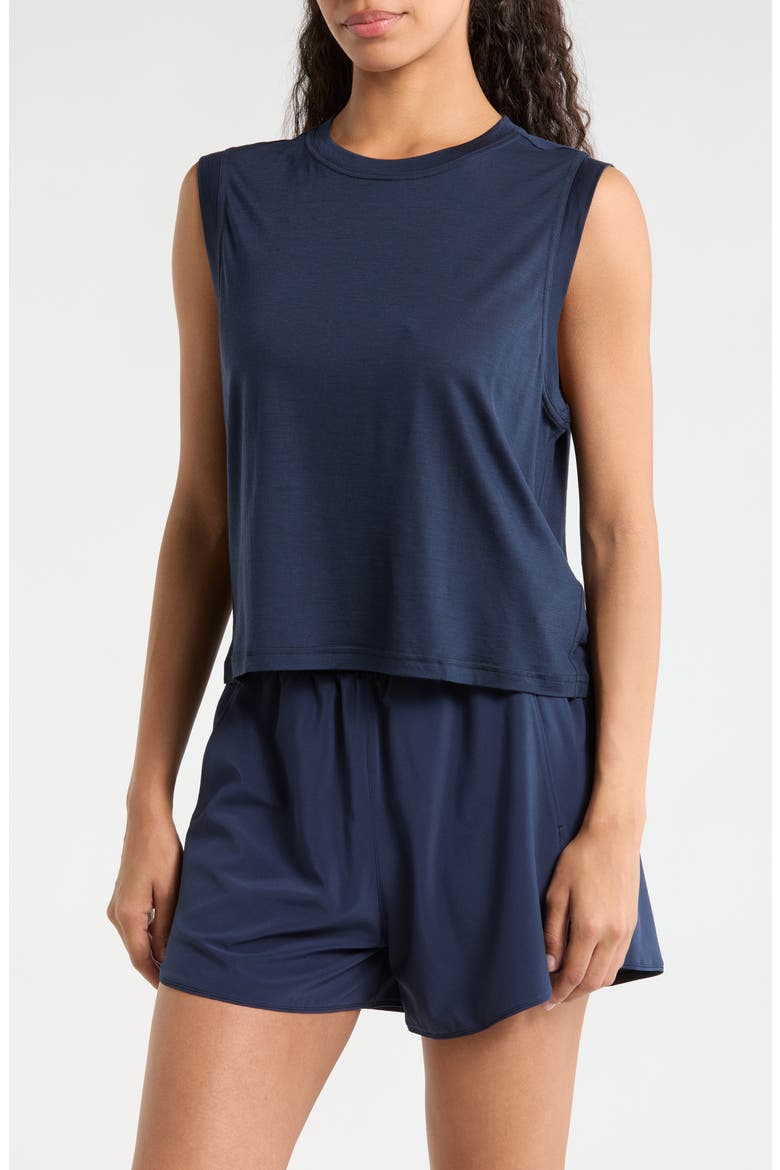 Active Ultralite Crop Tank, Main, color, DEEP NAVY