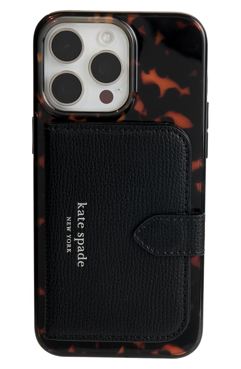 Kate Spade New York morgan magnetic wallet, Alternate, color, Black