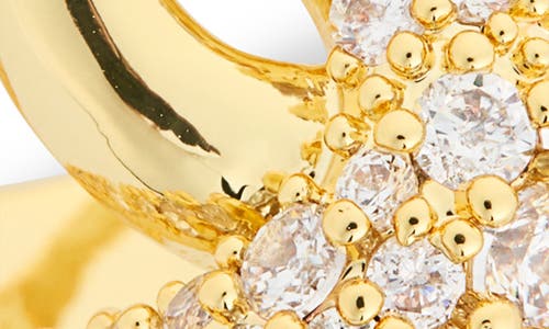 Covet Pavé Crystal Interlocking Ring In Gold