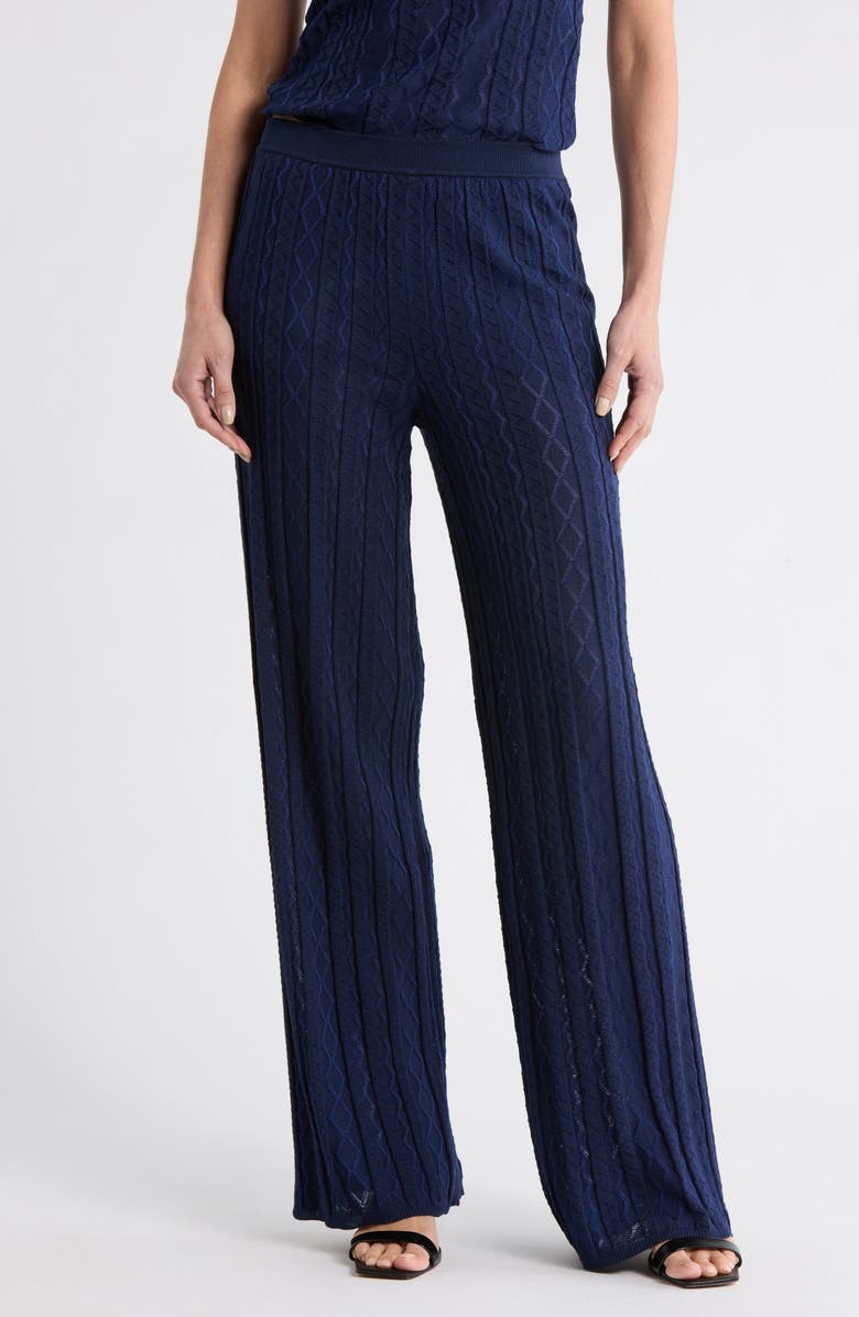 M Missoni Cotton Blend Sweater Pants, Main, color, Navy Tones
