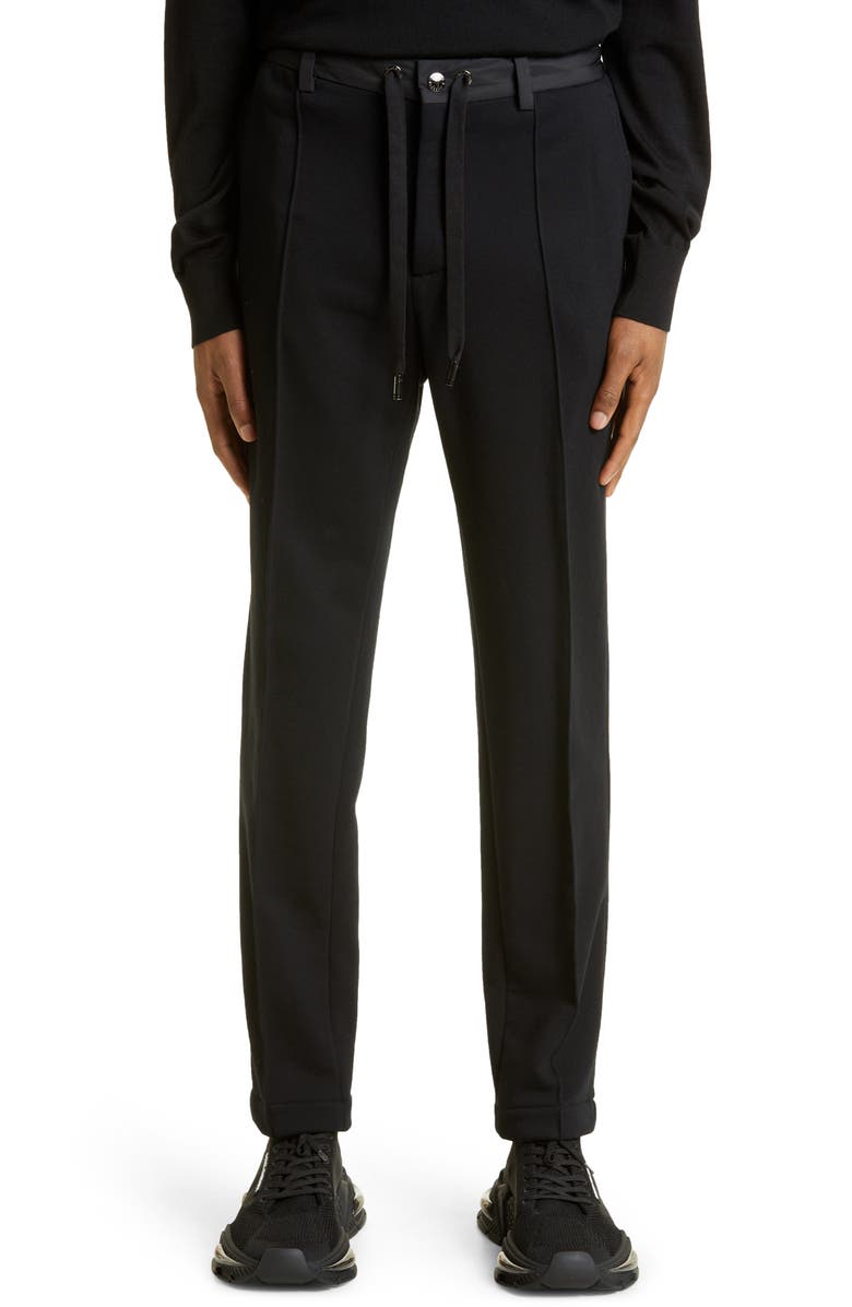 Dolce&Gabbana Drawstring Waist Straight Leg Cotton Blend Pants, Main, color, 