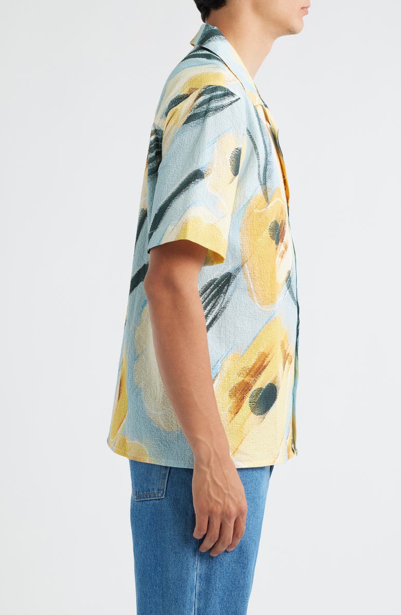 Wax London Didcot Camp Shirt, Alternate, color, Blue / Yellow