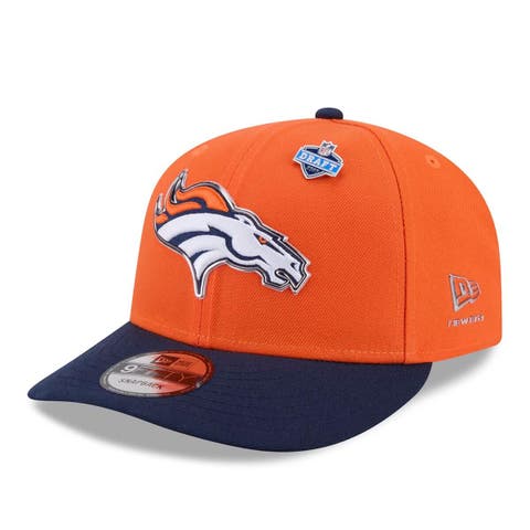 Men's New Era  Orange/Navy Denver Broncos 2026 NFL Draft On Stage Pre-Curved 9FIFTY Snapback Hat