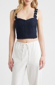 CIEBON Atalia Braid Detail Cotton Tank