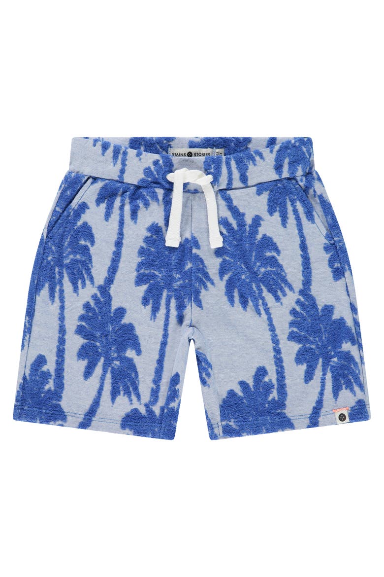 Terry Palm Tree Sweatshort, Main, color, Royal