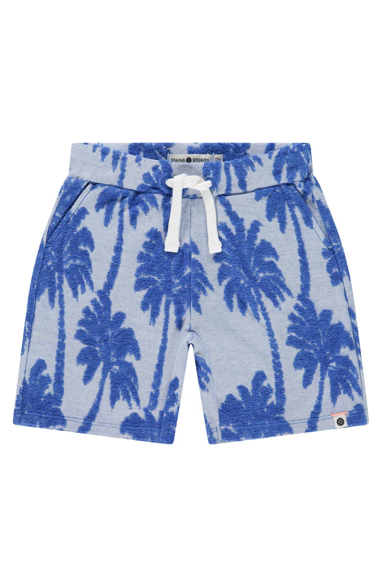 Stains and Stories by Babyface Terry Palm Tree Sweatshort, Main, color, Royal