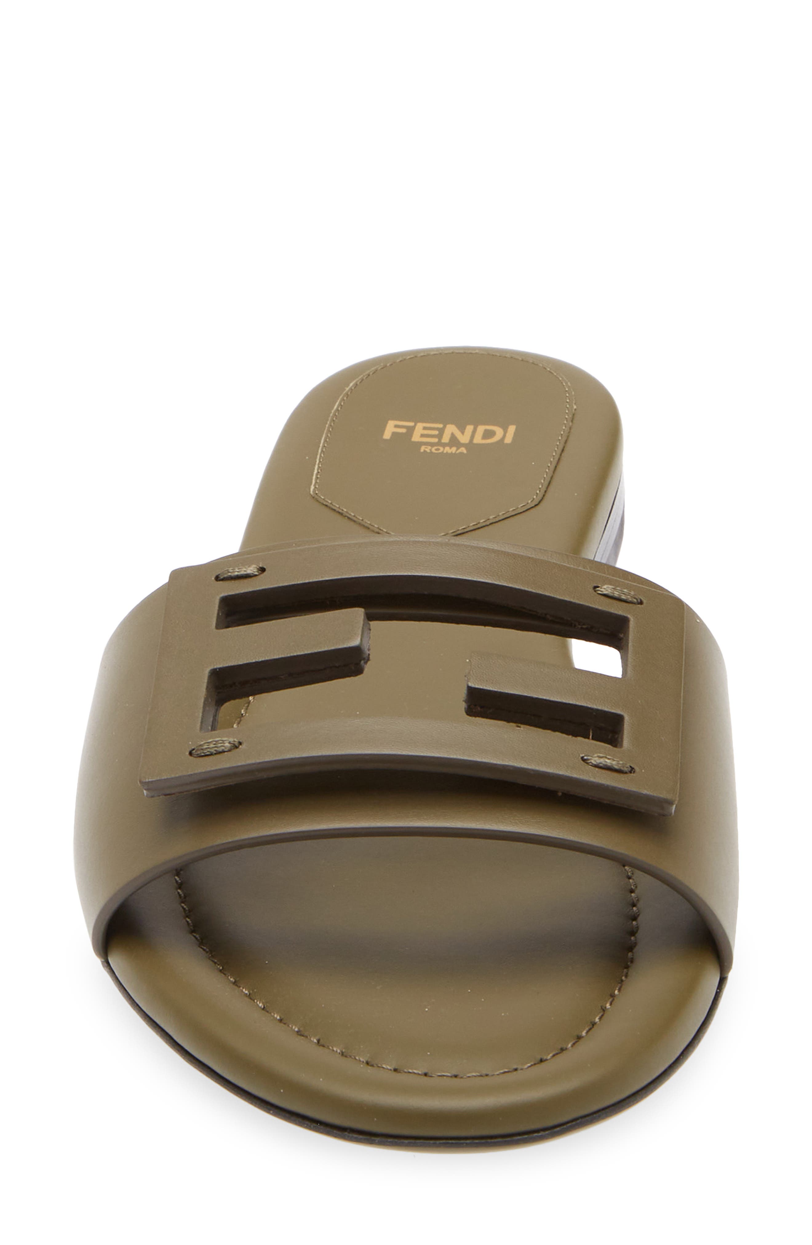 Signature Logo Slide Sandal, Alternate, color, F0KRT MILITARE MILITARE