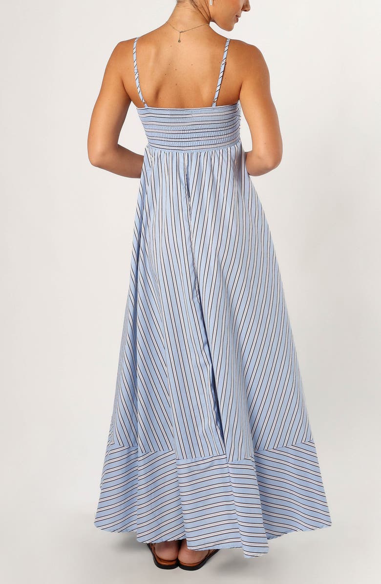 Petal & Pup Iggy Stripe Cotton Maxi Dress, Alternate, color, Blue