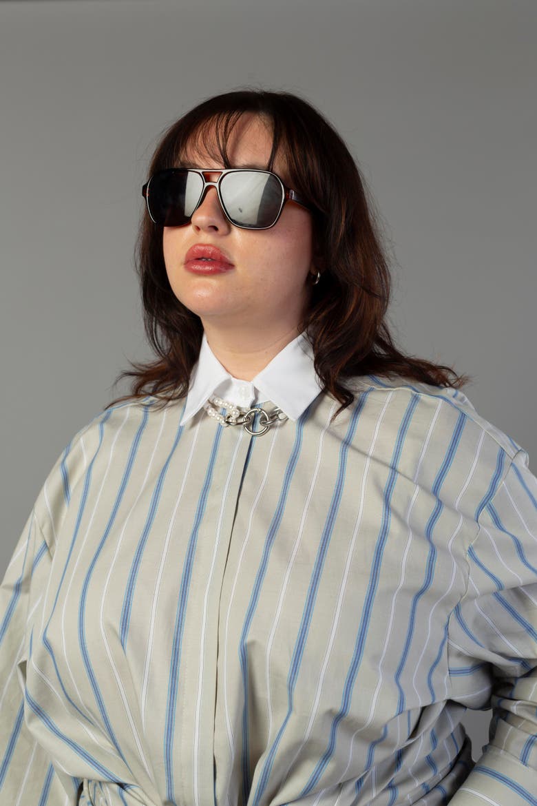 Mia Oversized Shirt Dress, Alternate, color, Multi stripe