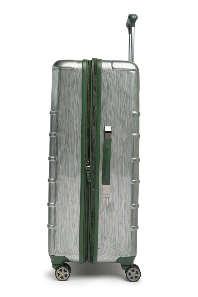 Rollmaster™ Lite 28" Expandable Large Checked Hardside Spinner Luggage, Alternate, color, GREEN