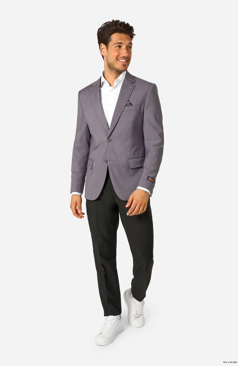 OppoSuits x Batman Daily Slim Fit Grey Stretch Sport Coat, Alternate, color, Grey