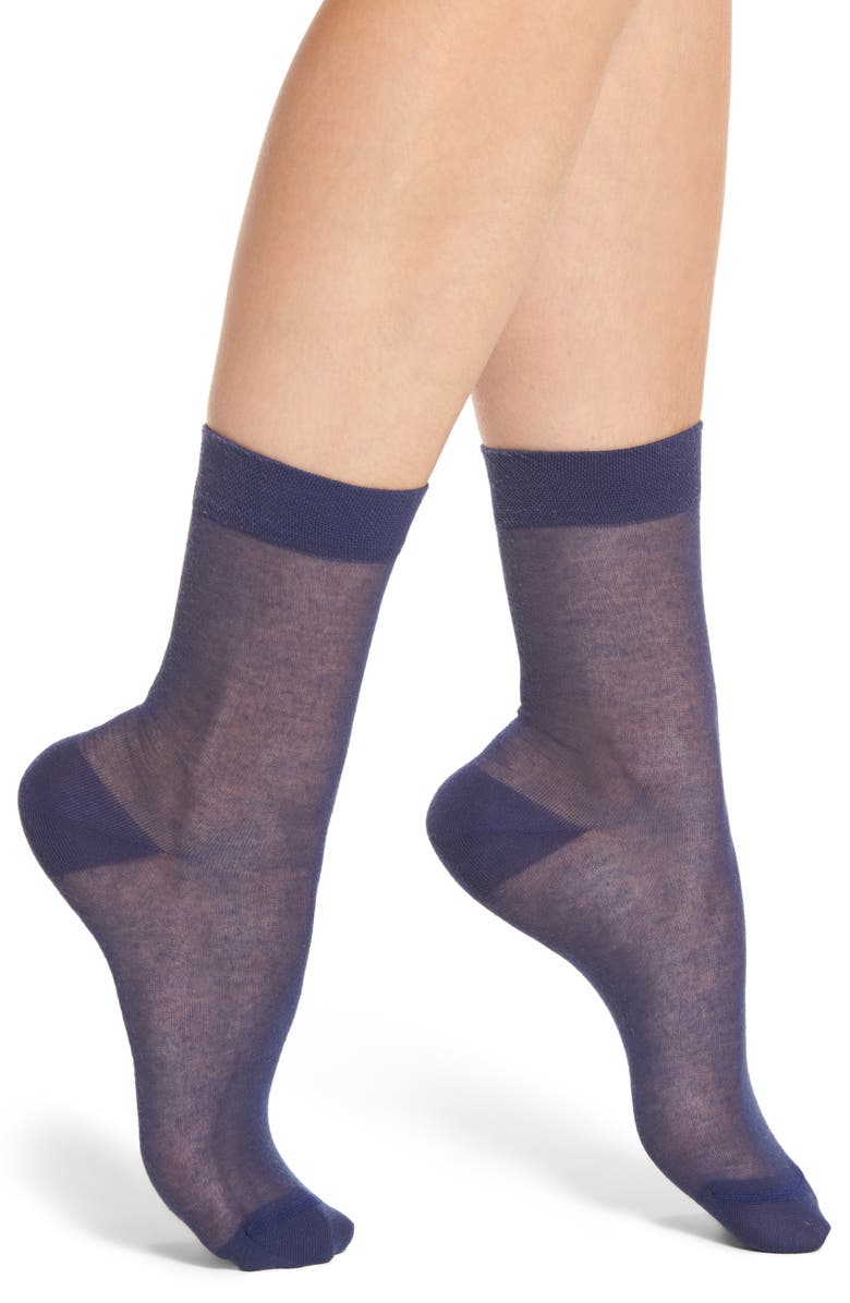 Chelsea28 Sheer Crew Socks, Main, color, 
