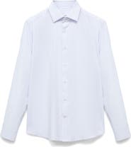 MANGO Slim Fit Stripe Button-Up Shirt