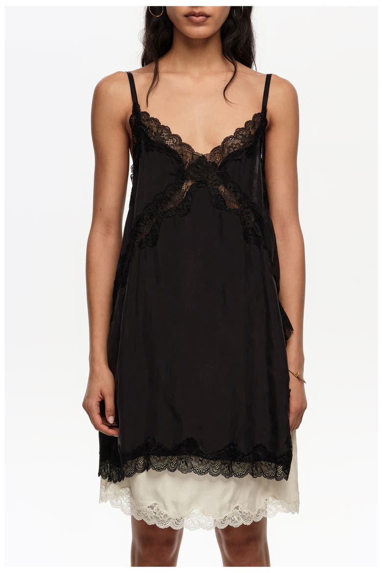 Long Lingerie Top, Main, color, WASHED BLACK
