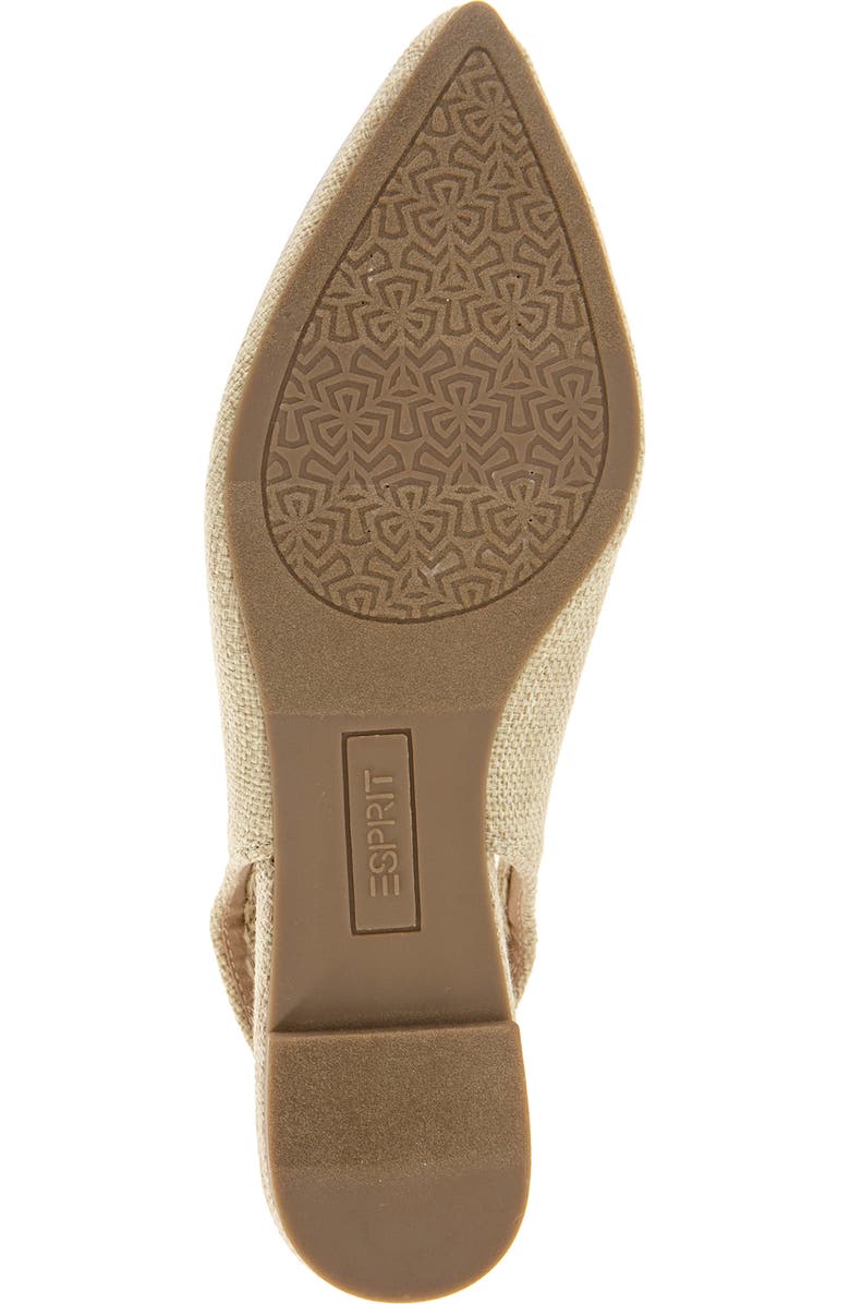 Esprit Petria Slingback Flat, Alternate, color, Natural Linen