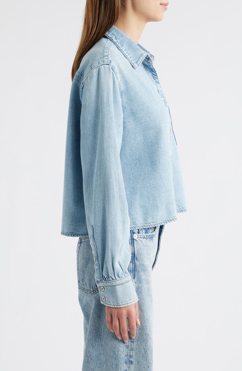 rag & bone Maxine Crop Denim Shirt, Alternate, color, 