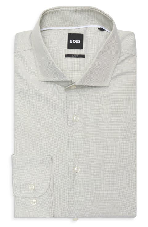 Hank Kent Slim Fit Stretch Dress Shirt