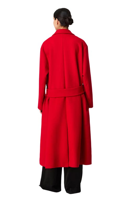 Another Tomorrow Cashmere Wrap Coat In Red