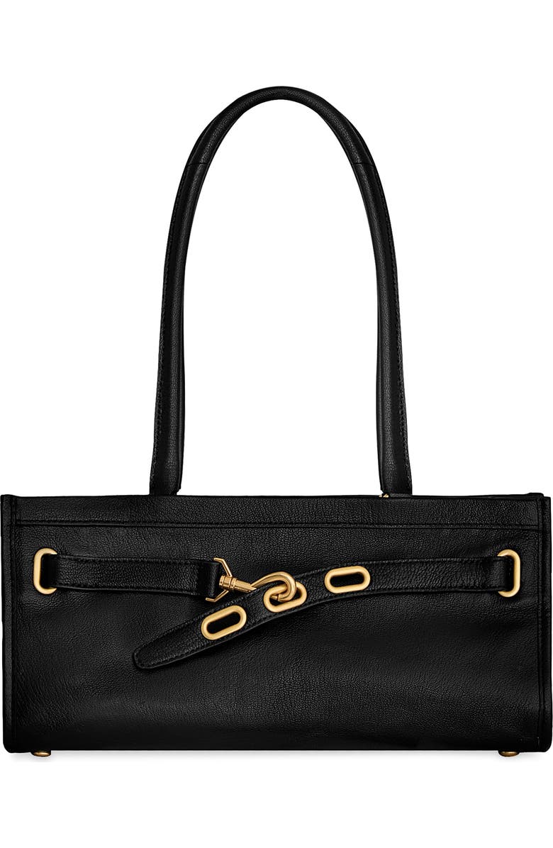 Rebecca Minkoff Crosby Leather Shoulder Bag, Main, color, Black