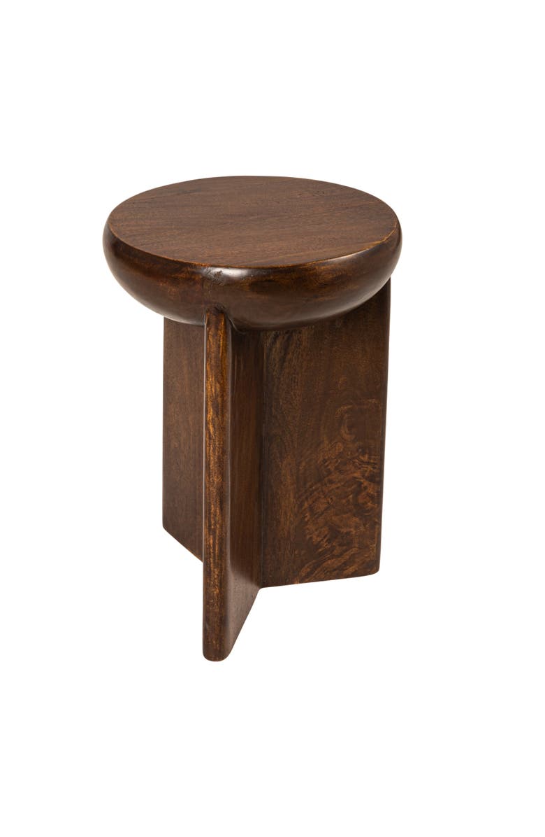 Olive Grove Semi-Sphere Accent Table with Solid Legs, Main, color, Brown