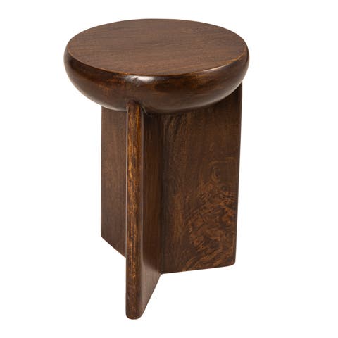 Semi-Sphere Accent Table with Solid Legs
